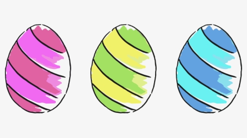 Easter Eggs 3 Clip Arts - Transparent Easter Clip Art, HD Png Download, Free Download