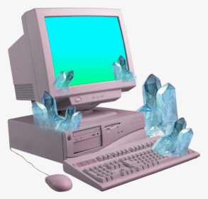 Png, Computer, And Crystal Image - Vaporwave Computer Png, Transparent Png, Free Download