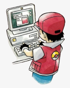Pokemon Trainer On Computer, HD Png Download, Free Download