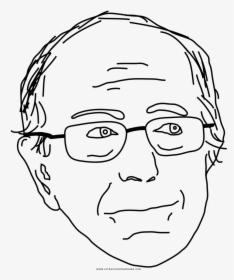 Bernie Sanders Coloring Page - Sketch, HD Png Download, Free Download