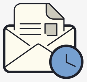 Open Envelope Clock Icon - Icon, HD Png Download, Free Download