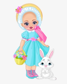 Easter Girl Cartoon, HD Png Download, Free Download