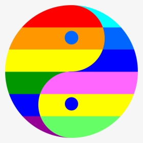 Transparent Yinyang Clipart - Rainbow Yin And Yang, HD Png Download, Free Download