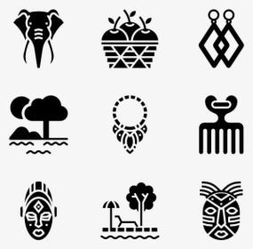 Line Art,black And - Africa Symbols, HD Png Download, Free Download