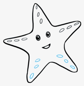 How To Draw A Cute Starfish - Easy To Draw Starfish, HD Png Download, Free Download