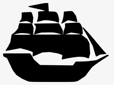Pirate Clipart Pirate Ship - Pirate Ship Clipart Black And White, HD Png Download, Free Download