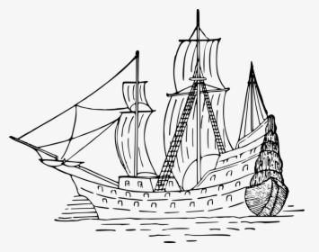 Caravel,baltimore Clipper,ship - Ship Of Magellan Drawing, HD Png Download, Free Download