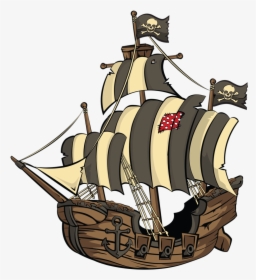 Pirate Artpirate Lifepirate Shipswooden Shippiratesfont - Galleon Cartoon, HD Png Download, Free Download