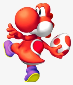 Red Yoshi Throwing Egg Clipart , Png Download - Dragon In Super Mario, Transparent Png, Free Download