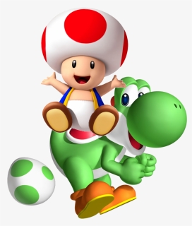 Toad In Yoshi Sl - Mario Toad And Yoshi, HD Png Download, Free Download