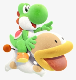 File - Yoshicraftedworld - Yoshiwithpoochy - Poochy Yoshi's Crafted World, HD Png Download, Free Download