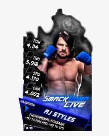 Wrestlemania Aj Styles - Wwe Raw Super Card, HD Png Download, Free Download