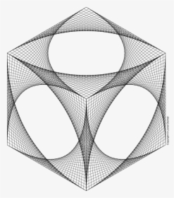 Curve-stitch Isometric Cube - Line Design String Art, HD Png Download, Free Download