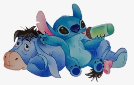 Stitch And Eeyore Drawing , Png Download - Cute Eeyore Drawings Easy, Transparent Png, Free Download