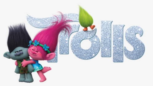 Trolls Movie With Logo Png Clipart Image - Logo Trolls Png, Transparent Png, Free Download