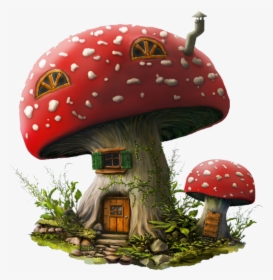 House Drawing Mushroom Png File Hd Clipart - Fairy Mushroom House Clipart, Transparent Png, Free Download