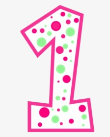 Number 1 With Dots Clipart Cute Free Transparent Png - Polka Dot Number One, Png Download, Free Download