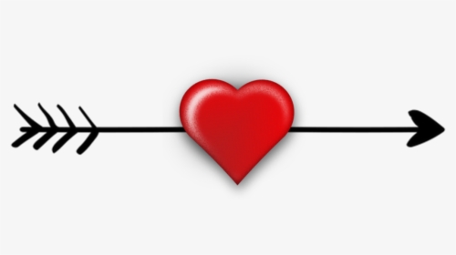 Transparent Flèche Png - Arrow With Heart Clipart, Png Download, Free Download