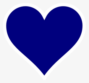 Blue Heart Svg Clip Arts - Navy Blue Heart Clipart, HD Png Download, Free Download
