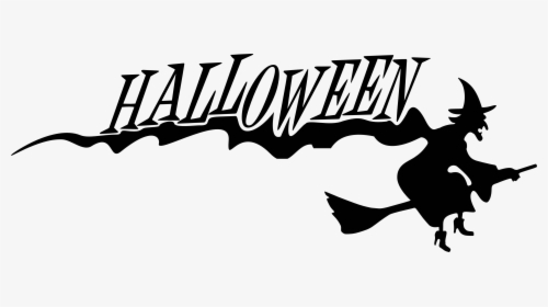 Halloween 2018 Png Witch - Halloween Designs Black And White, Transparent Png, Free Download