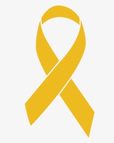 Gold Colored Childhood Cancer Ribbon - Endometrial Cancer Ribbon, HD Png Download, Free Download