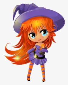 Cute Halloween Witch Clip Art - Cute Witch, HD Png Download, Free Download