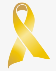 Gold Ribbon - Gold Cancer Ribbon Vector, HD Png Download, Free Download