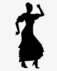 Flamenco Woman Silhouette Png Clip Stock - Flamenco Dance Icon Png, Transparent Png, Free Download