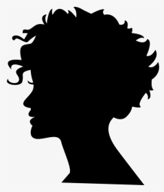 White Hair Clipart Short Hair - Short Hair Girl Silhouette, HD Png Download, Free Download