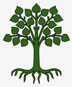 Tree, Leaves, Roots, Green, Pictogram - Child Care, HD Png Download, Free Download