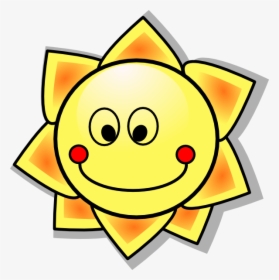 Smiling Cartoon Sun Clip Art At Clipart Library - Sole Clipart, HD Png Download, Free Download