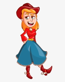 Cowboy Girl Vector Png Transparent Image - Vector Graphics, Png Download, Free Download