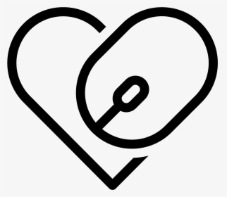 Heart With Mouse Icon - Heart Mouse Icon, HD Png Download, Free Download
