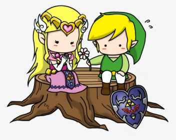 Link And Zelda Png - Happy Valentines Day Zelda, Transparent Png, Free Download