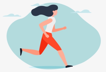 Transparent Girl Running Png - Running Illustration Png, Png Download, Free Download