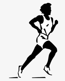 Running Clipart Black And White, HD Png Download, Free Download