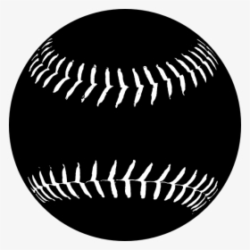 Softball With Flames Png Black And White - Black And White Softball, Transparent Png, Free Download