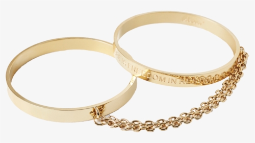 24k Gold Plated Stackable Cleo Bangle Handcuffs - Bangle, HD Png Download, Free Download