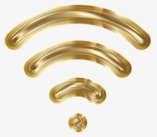 Wireless, Wi-fi, Wifi, Communication, Networking - Golden Wifi Transparent Background, HD Png Download, Free Download