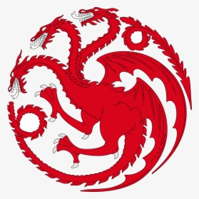 Game Of Thrones Dragon Clipart Black And White Library - Game Of Thrones Targaryen Logo Png, Transparent Png, Free Download