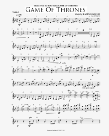 Game Of Thrones Violin Sheet Music, HD Png Download, Free Download