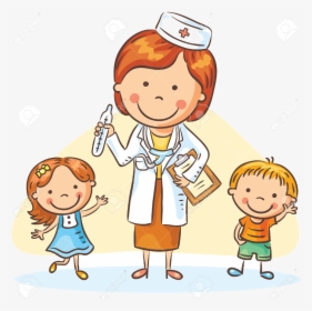Doctor Children Clipart Free Cliparts Images On Transparent - Children Doctor Cartoon, HD Png Download, Free Download