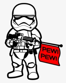St Order Pew - First Order Stormtrooper Cartoon, HD Png Download, Free Download