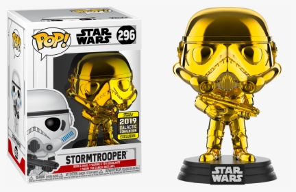 Stormtrooper Gold Chrome 2019 Galactic Convention Exclusive - Star Wars Funko Pop, HD Png Download, Free Download