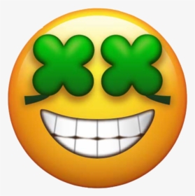 #ios12 #betatest #emoji #lucky #luck #clover #fourleafclover - Emoji Sonrisa Con Brackets, HD Png Download, Free Download