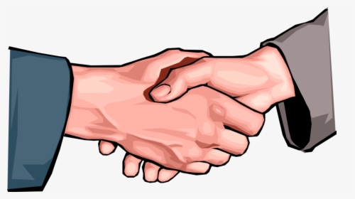 Vector Illustration Of Businessmen Shaking Hands In - Shaking Hands Illustration Png, Transparent Png, Free Download