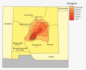 Trinity Fallout - Map Nuclear Tests New Mexico, HD Png Download, Free Download