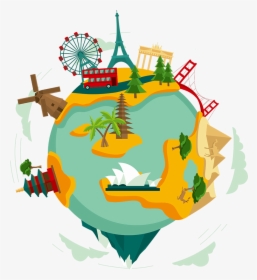 Travel Earth Culture Clip Art - Travel The World Clipart, HD Png Download, Free Download