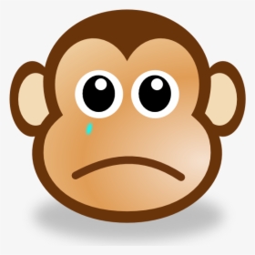 Sad Face Character - Sad Monkey Clipart, HD Png Download, Free Download