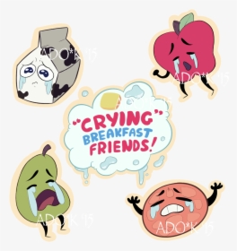 Breakfast Clipart Friend - Crying Breakfast Friends Png, Transparent Png, Free Download
